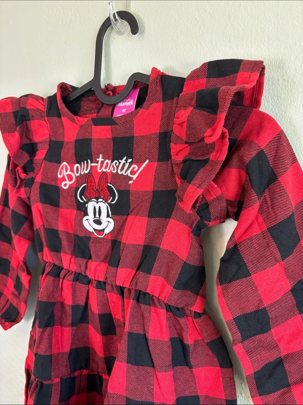 Bundle 2/$30! NEW Disney Plaid Flannel Minnie Mouse Dress 4T